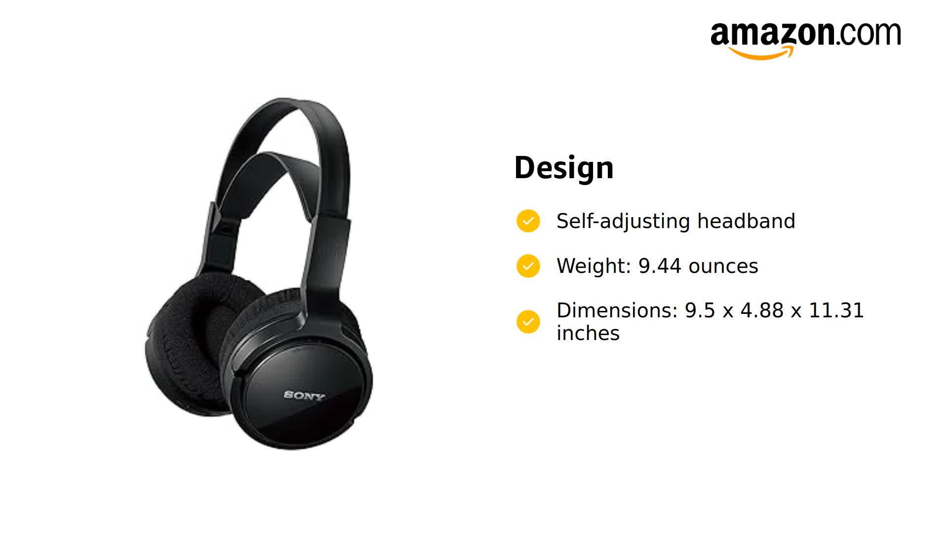 Amazon.com: Sony Wireless RF Headphones for Watching TV (MDR